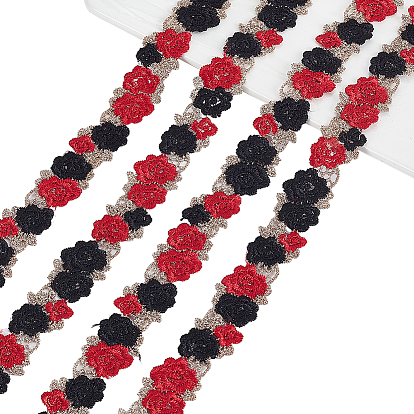 5 лента из полиэстера в ярдах, цветочная кружевная отделка, аксессуары для одежды