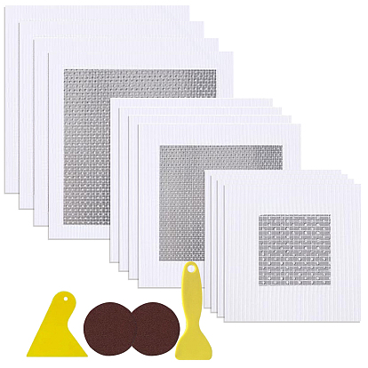 Heimwerker-Reparatursets, einschließlich Kunststoffschaber, Reparaturflicken für Trockenbauwände aus Aluminium, Schleifblätter