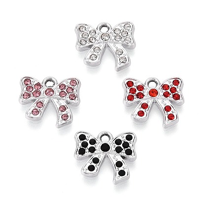 Подвески из сплава и страза, бантом прелести