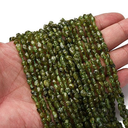 Природный перидот бисер нитей, самородки