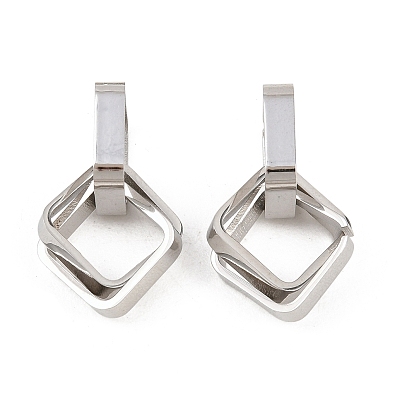 201 подвески из нержавеющей стали, ромбовидный шарм