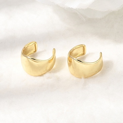 Латунь манжеты серьги, без кадмия и без свинца, долговечный, стойки покрытие, массивный С-образный