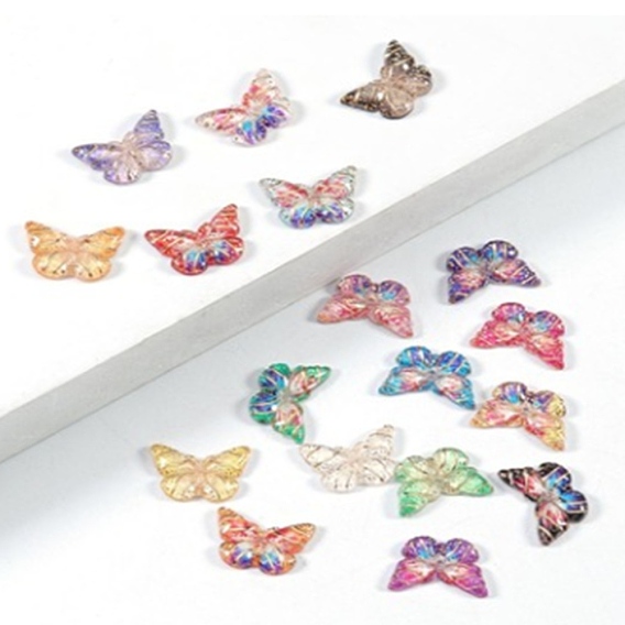 Opaque Acrylic Charms, Butterfly