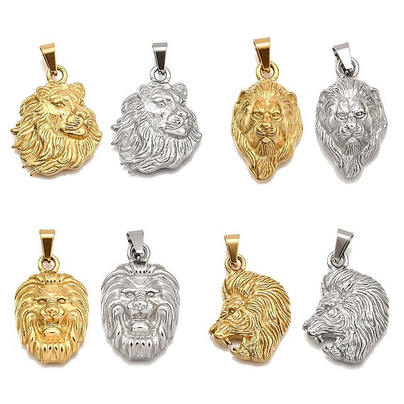 304 подвески из нержавеющей стали, очарование льва, вакуумное покрытие pvd