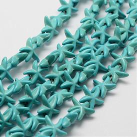 Synthetic Magnesite Bead Strands, Dyed, Starfish/Sea Stars
