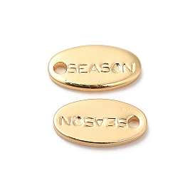 Brass Charms, Oval with Word Season Charm