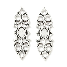 Тибетский стиль настройки разъем сплава кабошон, без кадмия и без свинца, овальные