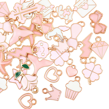 40 шт 20 стили подвески из сплава эмали, разнообразные