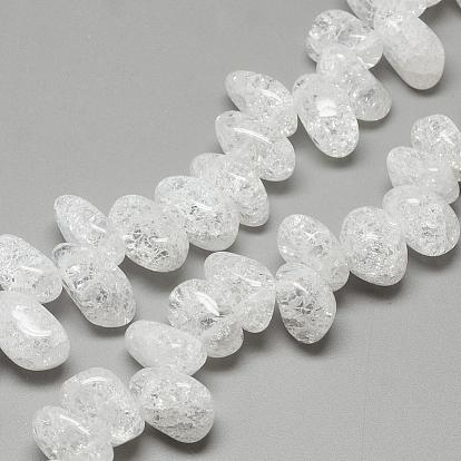 Natural Crackle Quartz Crystal Beads Strands, Chip