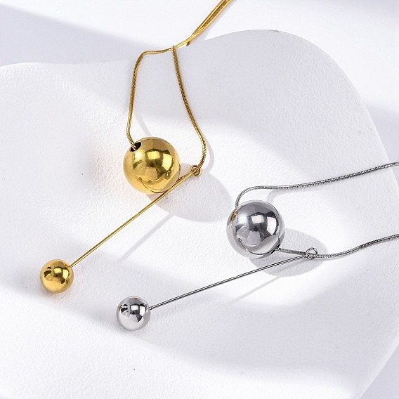 304 ожерелья из нержавеющей стали с круглым кулоном в виде змеи