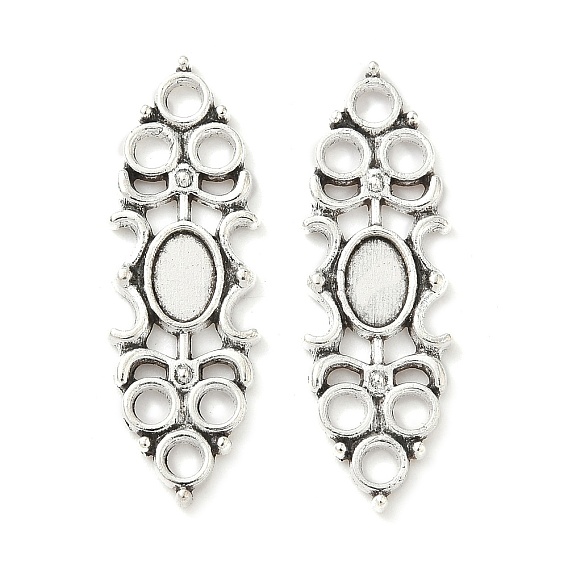 Тибетский стиль настройки разъем сплава кабошон, без кадмия и без свинца, овальные