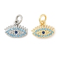 Латунные микро проложить кубического циркония подвески, без кадмия, без никеля и без свинца, Злые чары глаз, с целью перехода в кольце