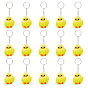 Cute Water Mink Mini Fur Chicken Pendant Bag Keychain, with Iron Findings