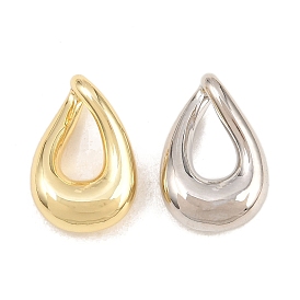 Brass Pendants, Cadmium Free & Lead Free, Long-Lasting Plated, Rack Plating, Teardrop  Charms
