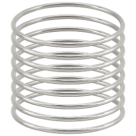 8шт 304 тонкий браслет из нержавеющей стали для женщин