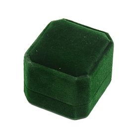 Бархатная коробка для колец, откидная крышка, квадратный