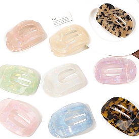 Oval Cellulose Acetate Claw Hair Clips, Hair Accessories for Women & Girls