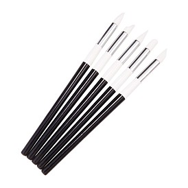 Silicone Nail Art Sculpture Pen Brushes, Soft Silicone Carving Craft Polish, Dotting Tools