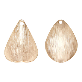 40Pcs Brass Pendants, Nickel Free, Petal