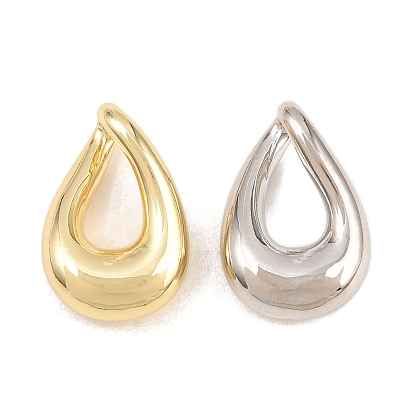 Brass Pendants, Cadmium Free & Lead Free, Long-Lasting Plated, Rack Plating, Teardrop  Charms