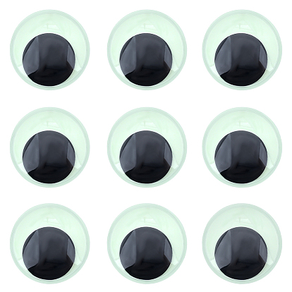 Luminous Self Adhesive Plastic Wiggle Googly Eyes Cabochons, DIY Scrapbooking Crafts Toy Accessories