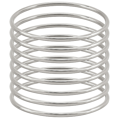 8шт 304 тонкий браслет из нержавеющей стали для женщин