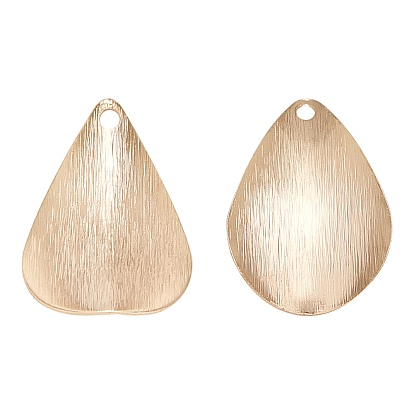 40Pcs Brass Pendants, Nickel Free, Petal