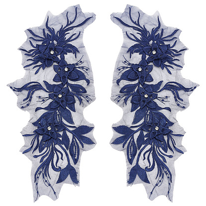 2 шт. химическое волокно, утюжок, акрил, вышивка, кружевной воротник, аксессуары для шитья одежды, цветок