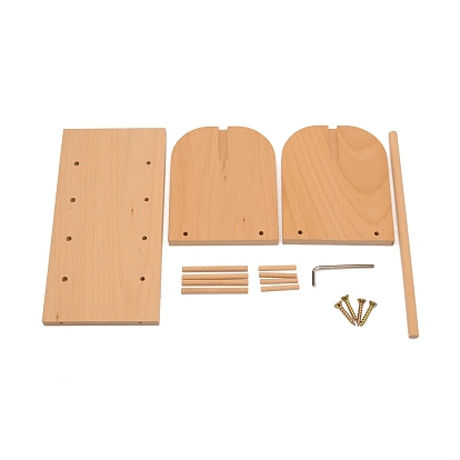Wooden Sewing Thread Storage Stand Set, with Iron Screws & Hexagon Wrench