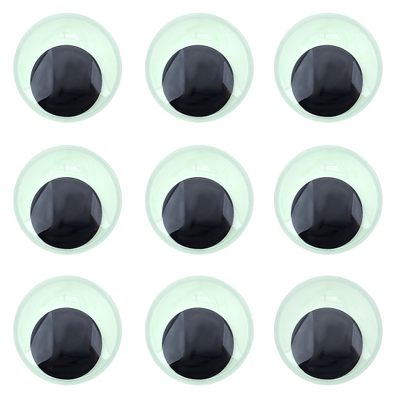 Luminous Self Adhesive Plastic Wiggle Googly Eyes Cabochons, DIY Scrapbooking Crafts Toy Accessories