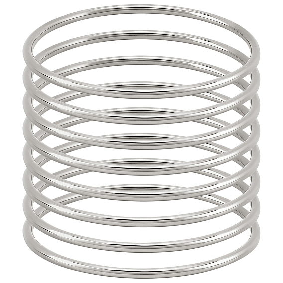 8шт 304 тонкий браслет из нержавеющей стали для женщин