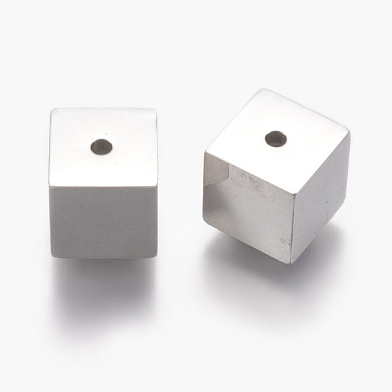 304 Stainless Steel Chain Terminators, Cord Ends, End Caps, Cube
