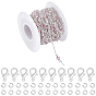 DIY Jewelry Making Kits, including Brass Flat Round Bar Link Chains, Zinc Alloy Lobster Claw Clasps and 304 Stainless Steel Jump Rings