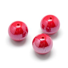 Perles acryliques de style perlé, ronde