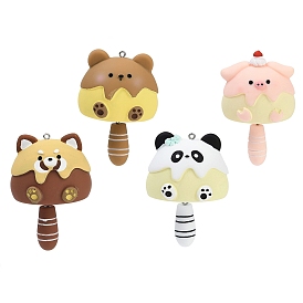 Непрозрачные подвески смолы, с хвостом и платиновыми железными петлями