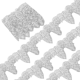 5 ярдов блестящей вышивки, цветочной полиэстеровой кружевной отделки, с пластиковыми блестка бисером, для украшения костюма