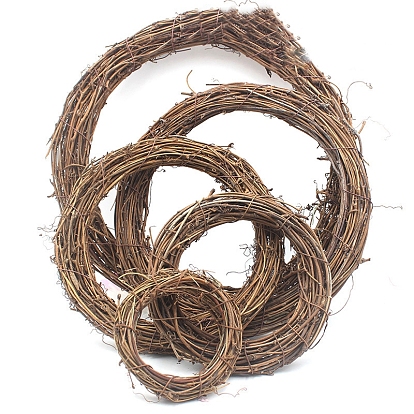 Форма круга ротанг лоза ветка венок обруч, для поделок пасха рождественская вечеринка декоры