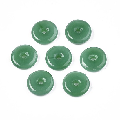 Imitation Jade Glass Beads, Peace Buckle