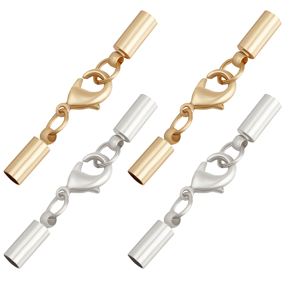 20 наборы 2 цвета латунные застежки-лобстеры, с мозг заканчивается, долговечный