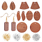 Walnut Wood Pendants, Mixed Shapes