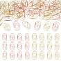 64 piezas 8 estilos símbolo de naipe clips de papel de acero al carbono, oval