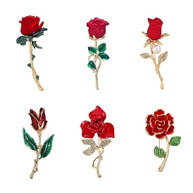 Rose of Life Enamel Pin, Gold Plated Alloy Badge for Backpack Clothes