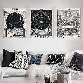 Polyester Banner Decoration, Photography Backdrops, Rectangle with Tarot Pattern