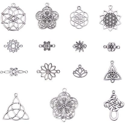 Tibetan Style Alloy Pendants, Mixed Shapes