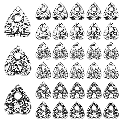 30 шт 3 стили подвески из сплава в тибетском стиле, сердце