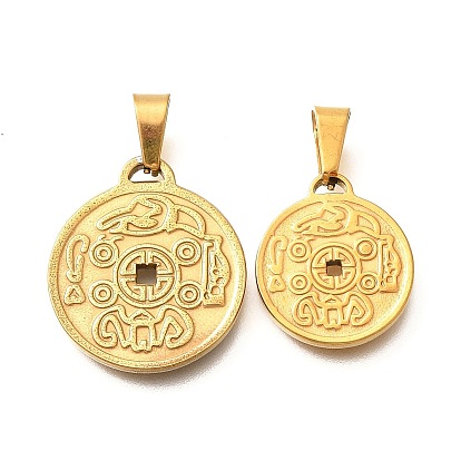 201 подвески из нержавеющей стали, амулет-монета, ионное покрытие (ip)