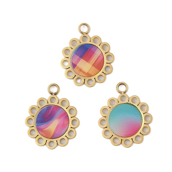 304 нержавеющей стальной эмали подвески, цветочный шарм