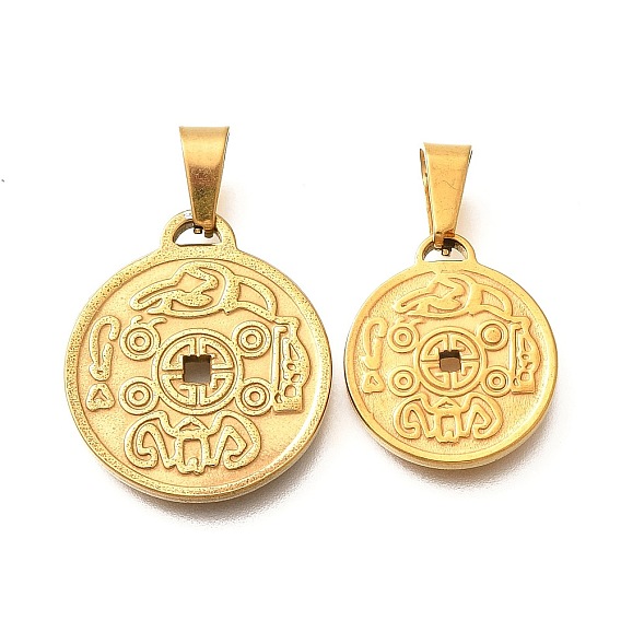 201 подвески из нержавеющей стали, амулет-монета, ионное покрытие (ip)