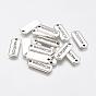 Tibetan Style Alloy Rectangle Pendants, with Word Warrior, Cadmium Free & Lead Free, 8x21x2mm, Hole: 2mm, about 600pcs/1000g