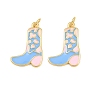 Brass Enamel Pendants, Cowboy Boot/Shoes Charms